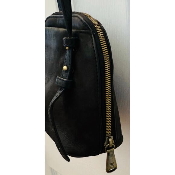 Hobo Womens Nash Black Soft Leather Crossbody Bag with Tassel - Picture 8 of 13